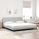 Рамка за легло без матрак, светлосива, 200x200 см, кадифе