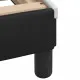 Рамка за легло с табла, черна, бяла, 100x200см, изкуствена кожа