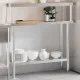 Кухненска работна маса с рафт 110x30x120 см неръждаема стомана