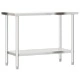 Кухненска работна маса с рафт 110x55x150 см неръждаема стомана