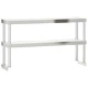 Кухненска работна маса с рафт 110x55x150 см неръждаема стомана