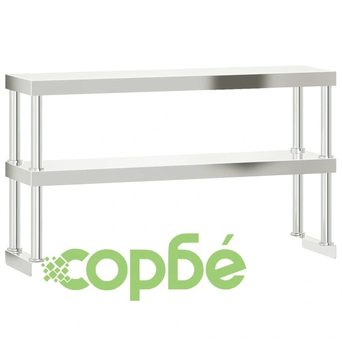 Кухненска работна маса с рафт 110x55x150 см неръждаема стомана ➤ топ цена ➤ sorbe.bg