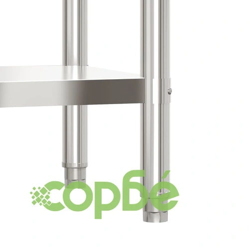 Кухненска работна маса с рафт 110x55x150 см неръждаема стомана ➤ топ цена ➤ sorbe.bg