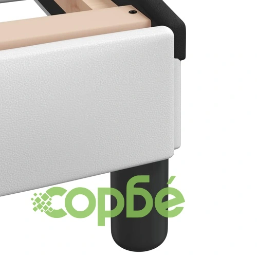 Рамка за легло с табла, бяла, черна, 140x190 см изкуствена кожа ➤ топ цена ➤ sorbe.bg