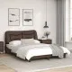 Рамка за легло с табла, кафява, 140x200 см, изкуствена кожа