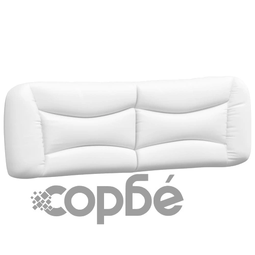 Рамка за легло с табла, бяла, 160x200 см, изкуствена кожа ➤ топ цена ➤ sorbe.bg