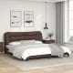Рамка за легло с табла, кафява, 180x200 см, изкуствена кожа