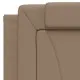 Рамка за легло с табла, капучино, 100x200 см, изкуствена кожа