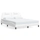 Рамка за легло с табла, бяла, 160x200 см, изкуствена кожа