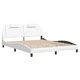 Рамка за легло с табла, бяла, 160x200 см, изкуствена кожа