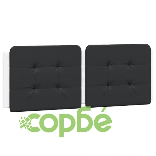 Рамка за легло с табла, бяла, черна, 140x190 см изкуствена кожа ➤ топ цена ➤ sorbe.bg