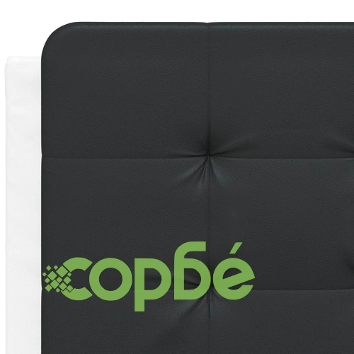 Рамка за легло с табла, бяла, черна, 140x190 см изкуствена кожа ➤ топ цена ➤ sorbe.bg