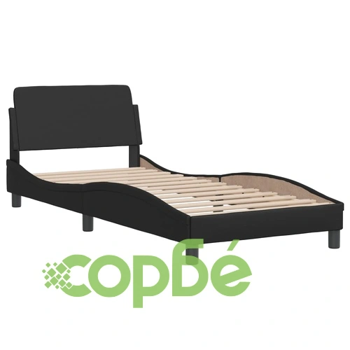 Легло с матрак, черно, 90x190 см изкуствена кожа ➤ топ цена ➤ sorbe.bg