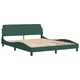 Легло с матрак, тъмнозелено, 160x200 см, кадифе