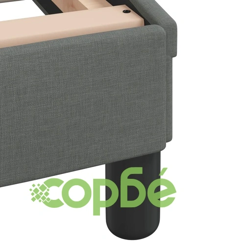 Легло с матрак, тъмносиво, 140x190 см плат ➤ топ цена ➤ sorbe.bg