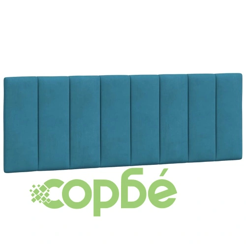 Легло с матрак, синьо, 140x190 см, кадифе ➤ топ цена ➤ sorbe.bg