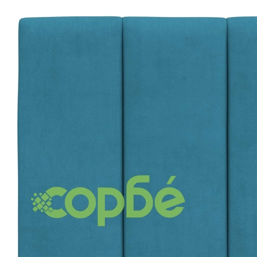 Легло с матрак, синьо, 140x190 см, кадифе ➤ топ цена ➤ sorbe.bg