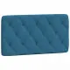 Легло с матрак, синьо, 100x200 см, кадифе
