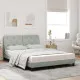 Легло с матрак, светлосиво, 120x200 см, кадифе