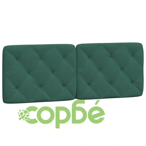 Легло с матрак, тъмнозелено, 140x190 см, кадифе ➤ топ цена ➤ sorbe.bg