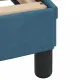 Легло с матрак, синьо, 140x190 см, кадифе