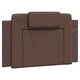 Легло с матрак, кафяво, 80x200 см, изкуствена кожа