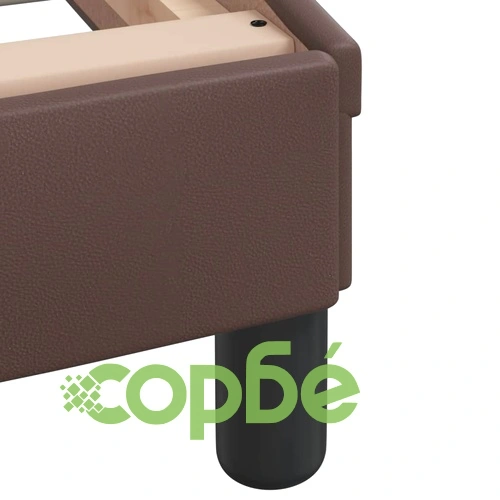 Легло с матрак, кафяво, 140x190 см, изкуствена кожа ➤ топ цена ➤ sorbe.bg