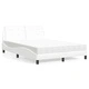 Легло с матрак, бяло, 140x190 см изкуствена кожа