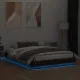 Рамка за легло с LED осветление, кафяв дъб, 120x200 см