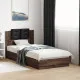 Рамка за легло с табла, кафяв дъб, 75x190 см, инженерно дърво