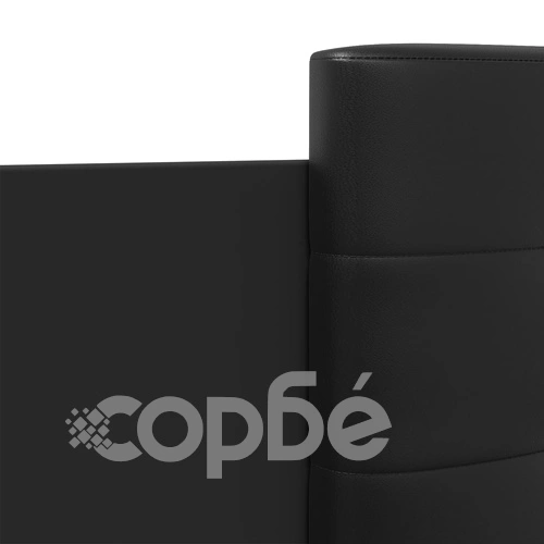 Рамка за легло с горна табла и LED светлина, черна, 200x200 см ➤ топ цена ➤ sorbe.bg