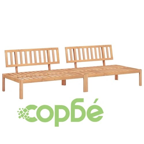 Градински палетни средни дивани, 2 бр, акациева дървесина масив ➤ топ цена ➤ sorbe.bg