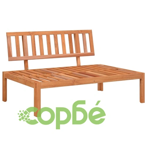 Градински комплект диван с възглавници, 3 части, акация масив ➤ топ цена ➤ sorbe.bg