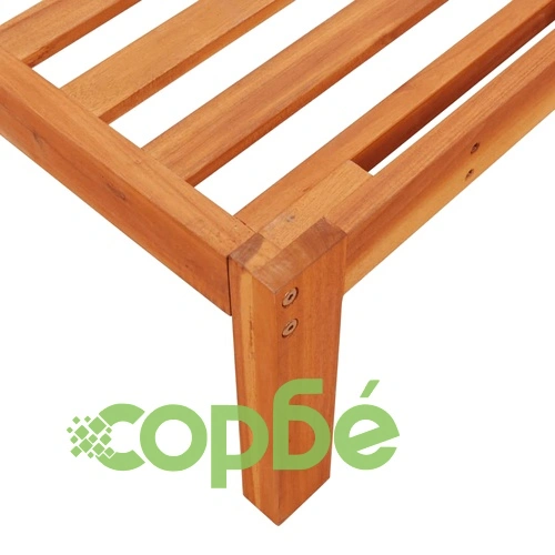 Градински комплект диван с възглавници, 5 части, акация масив ➤ топ цена ➤ sorbe.bg