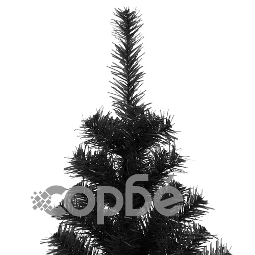 Изкуствена коледна елха със стойка, черна, 180 см, PVC ➤ топ цена ➤ sorbe.bg