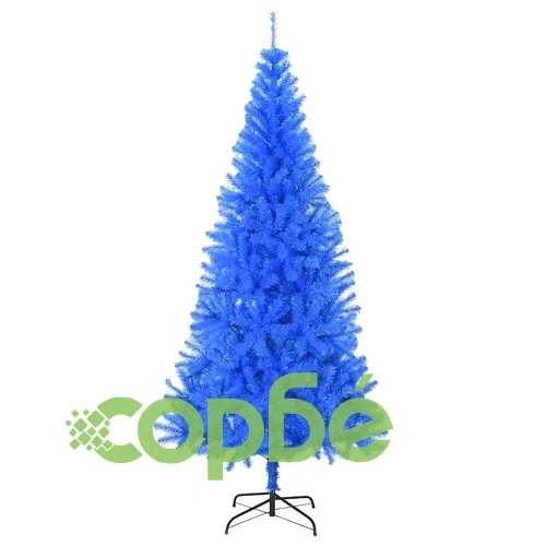 Изкуствена коледна елха със стойка, синя, 180 см, PVC ➤ топ цена ➤ sorbe.bg