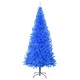 Изкуствена коледна елха със стойка, синя, 210 см, PVC