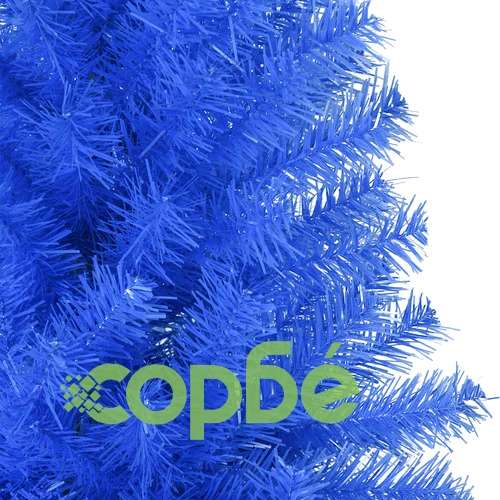 Изкуствена коледна елха със стойка, синя, 210 см, PVC ➤ топ цена ➤ sorbe.bg