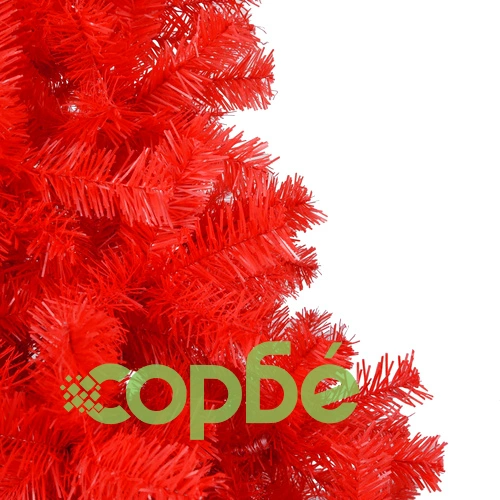 Изкуствена коледна елха със стойка, червена, 180 см, PVC ➤ топ цена ➤ sorbe.bg