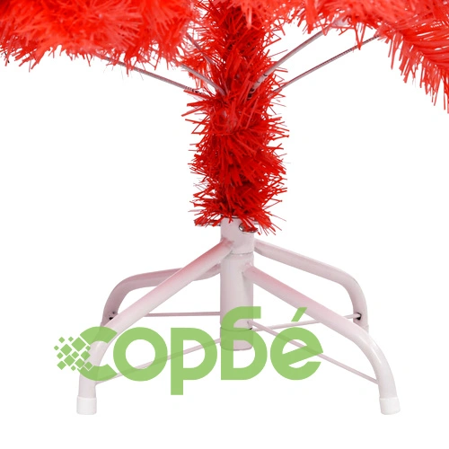 Изкуствена коледна елха със стойка, червена, 210 см, PVC ➤ топ цена ➤ sorbe.bg