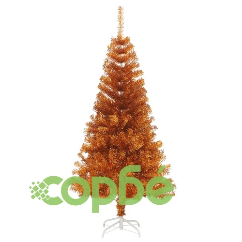 Изкуствена коледна елха със стойка, златна, 150 см, PET ➤ топ цена ➤ sorbe.bg