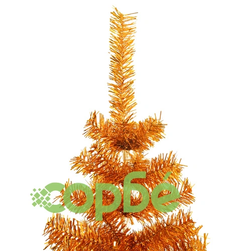 Изкуствена коледна елха със стойка, златна, 180 см, PET ➤ топ цена ➤ sorbe.bg