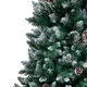Изкуствено коледно дърво с шишарки и бял сняг, 240 см