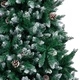 Изкуствено коледно дърво с шишарки и бял сняг, 240 см