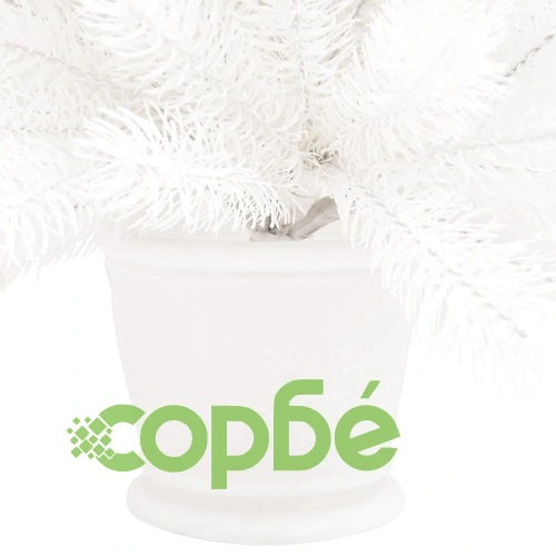 Изкуствено коледно дърво, реалистични иглички, бяло, 65 см ➤ топ цена ➤ sorbe.bg