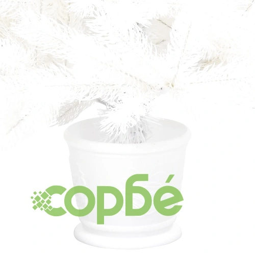 Изкуствено коледно дърво, реалистични иглички, бяло, 90 см ➤ топ цена ➤ sorbe.bg