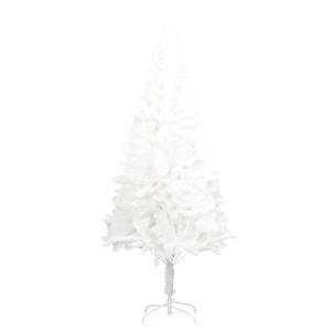 Изкуствено коледно дърво, реалистични иглички, бяло, 210 см