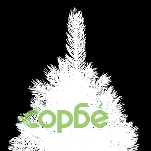 Изкуствено коледно дърво, реалистични иглички, бяло, 210 см ➤ топ цена ➤ sorbe.bg
