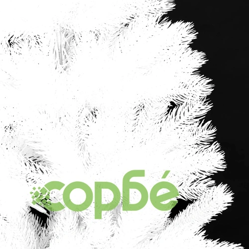 Изкуствено коледно дърво, реалистични иглички, бяло, 240 см ➤ топ цена ➤ sorbe.bg