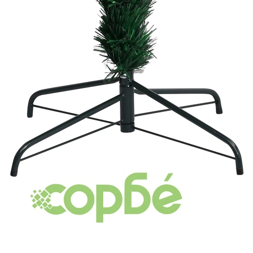 Изкуствена коледна елха със стойка зелена 150 см оптично влакно ➤ топ цена ➤ sorbe.bg